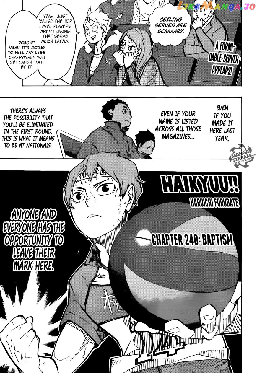 Haikyuu!!, Chapter 240 image 01